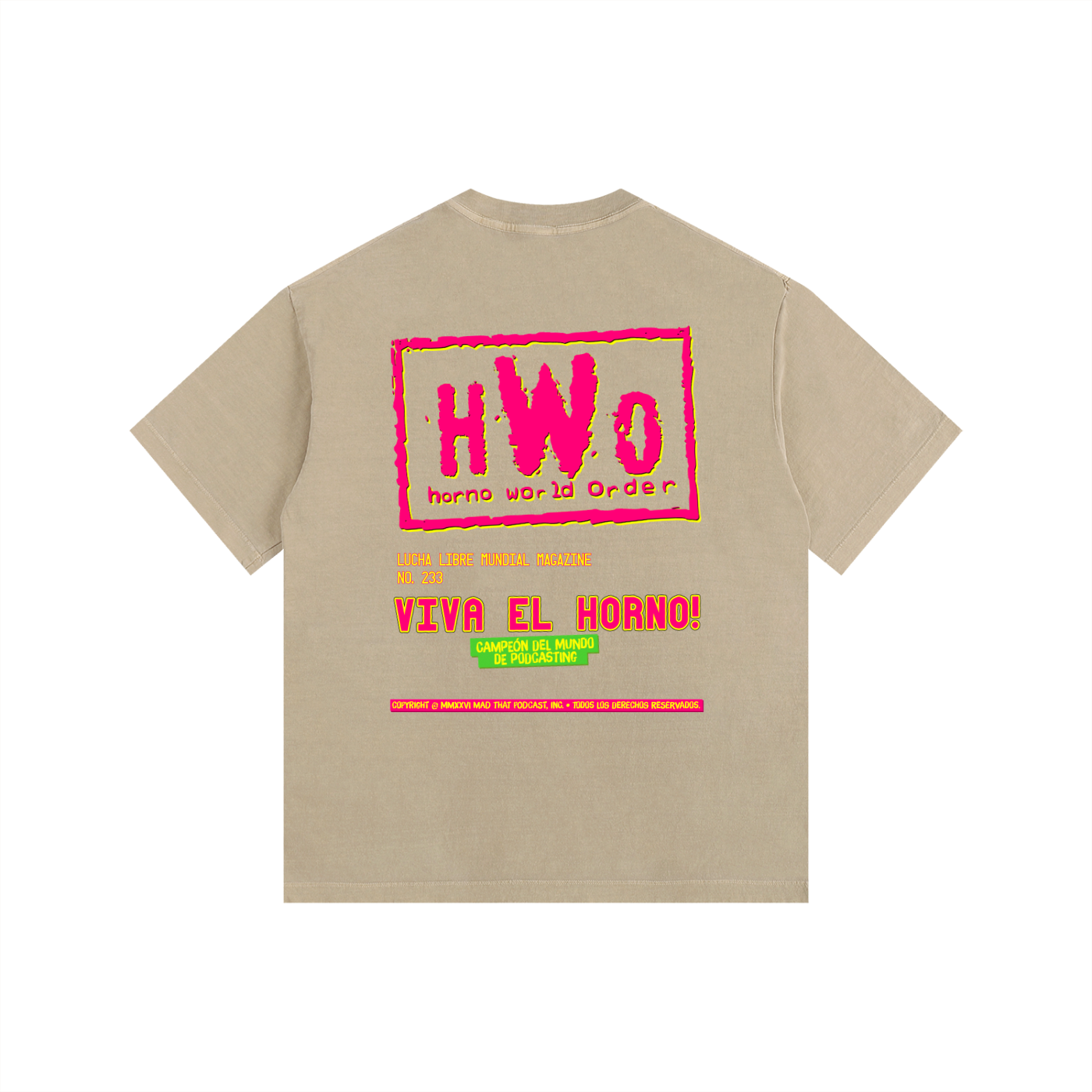 HORNO LUCHA MAGAZINE Oversized Tee