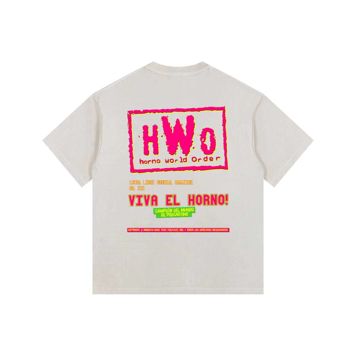 HORNO LUCHA MAGAZINE Oversized Tee