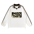 MAD THAT TITLECARD Striped Lapel Sweatshirt Light