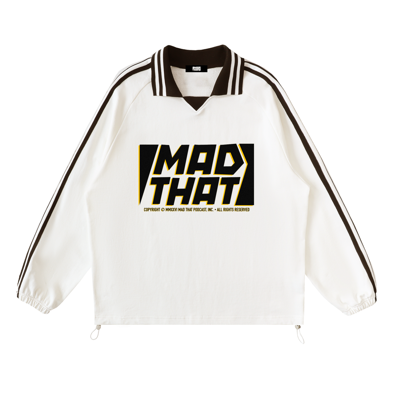 MAD THAT TITLECARD Striped Lapel Sweatshirt Light