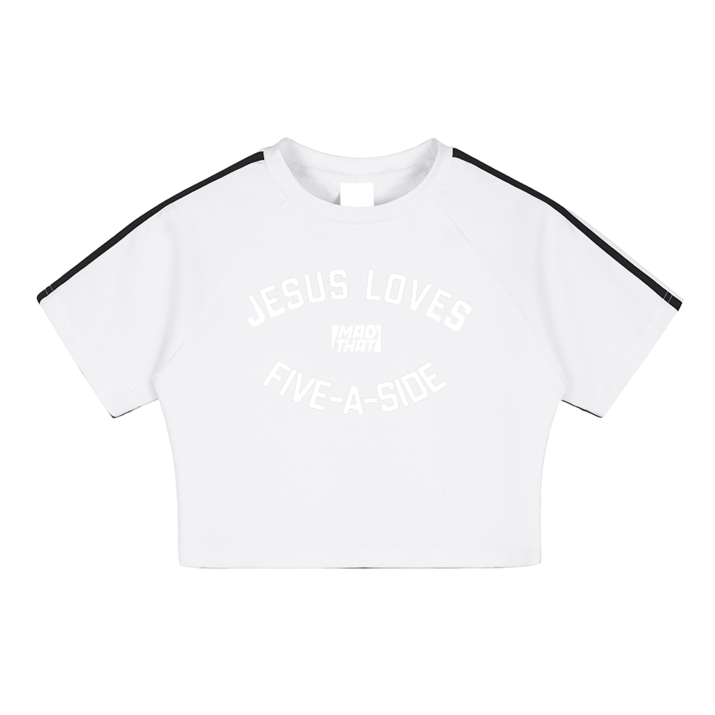Jesus Loves 5-A-Side Crop Top