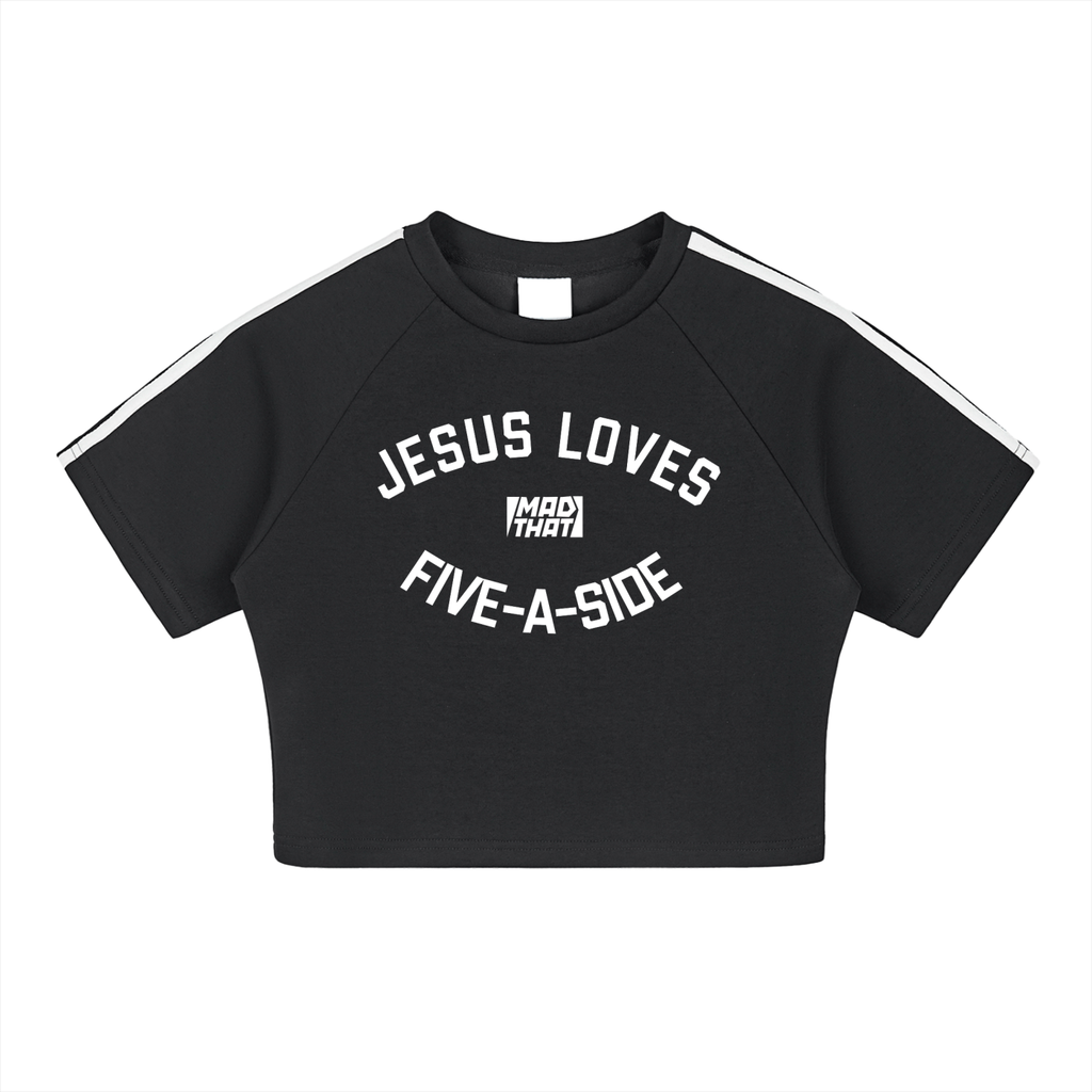 Jesus Loves 5-A-Side Crop Top
